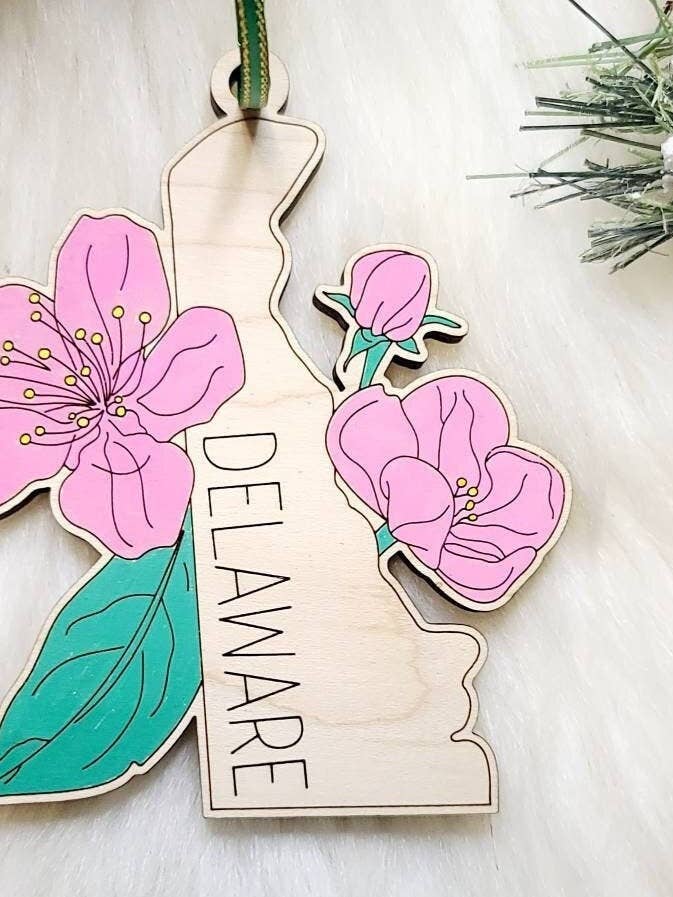 Delaware State Flower Christmas Ornament or Magnet for wholesale by A Little Bit of Summer LLC
