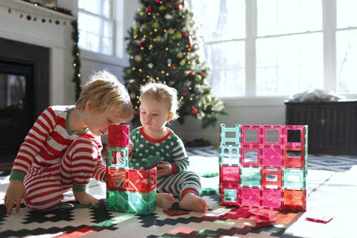 The Toy Group – wholesale Building set – Child – Playmags Magnetic Tiles Building Set 56 Pcs Set with Car - S8
