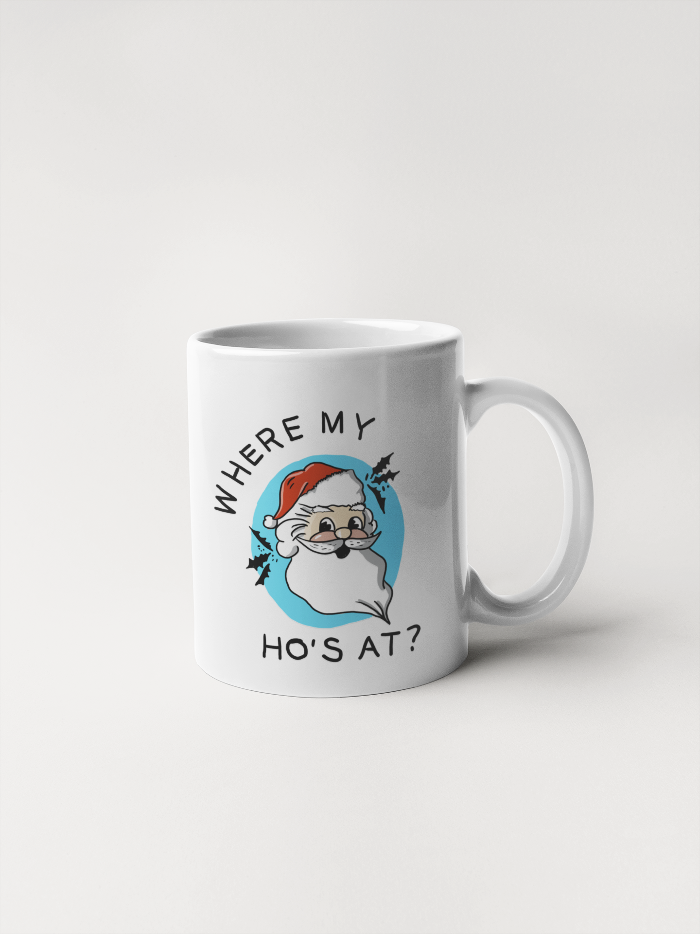 Calm Down Caren - Wholesale Coffee Mug - Santa - Where My Ho's At Coffee Mug1