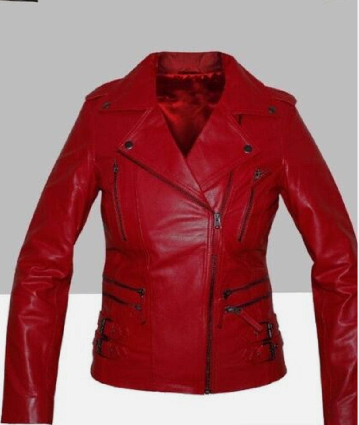 Kurt Muller – wholesale Motorcykeljacka - Dam – Bikerjacka i äkta läder med krage1