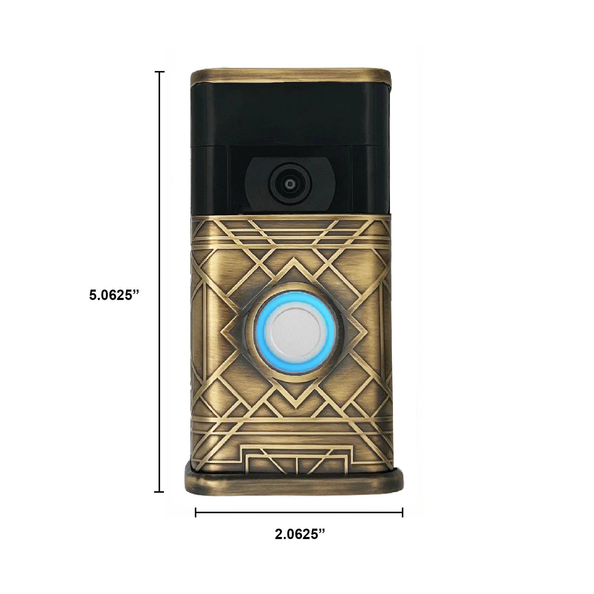 Michael Healy Designs - Vente Bibelots/décorations d'extérieur - Couvercle de sonnette vidéo Art Déco (Ring 2e génération)6