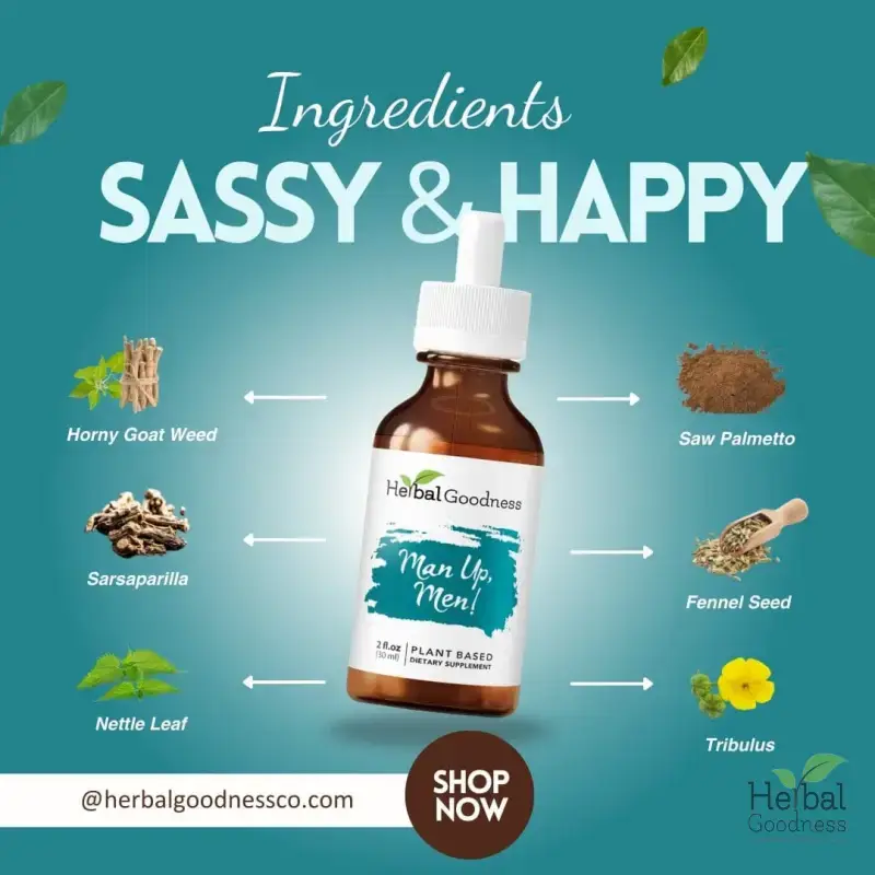 Herbal Goodness - Vendita all'ingrosso Vitamine/integratori orali - Man Up Men 2fl.oz - A base di piante - Bontà Erboristica4