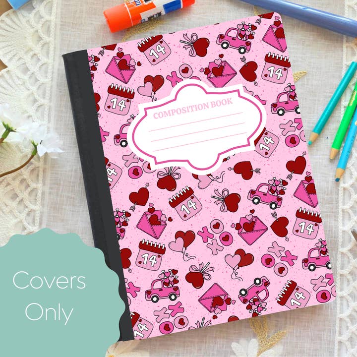 Couverture de cahier de composition XOXO pour la vente par Oily Graphic Creations