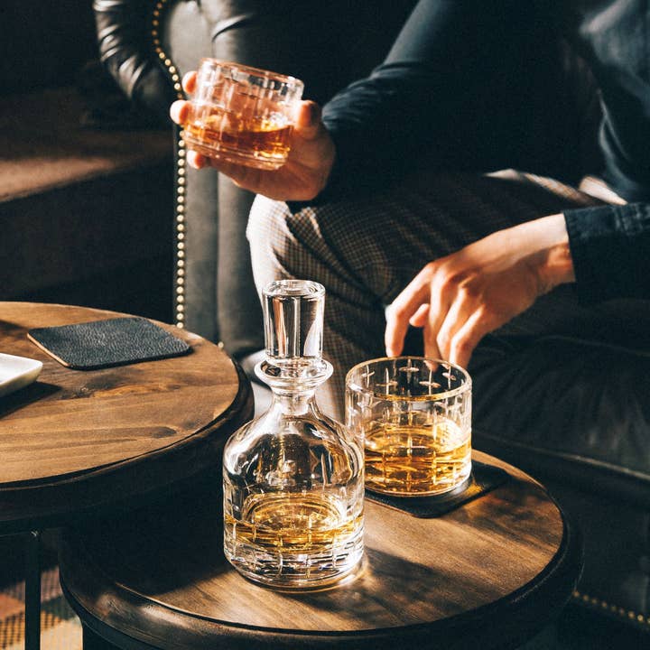 NEWPORT TWIST - CARAFE & 2 STACKABLE GLASSES for wholesale by Degrenne Paris