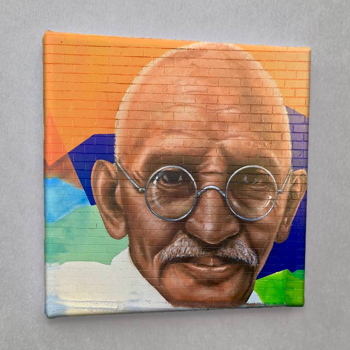 #01691 Gandhi Street Art Canvas Print for wholesale by Eicie