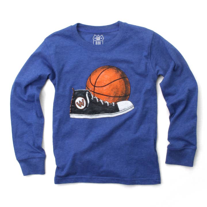 Wes and Willy Boys Basketball Shoe Graphic Tee for wholesale by Wes and Willy