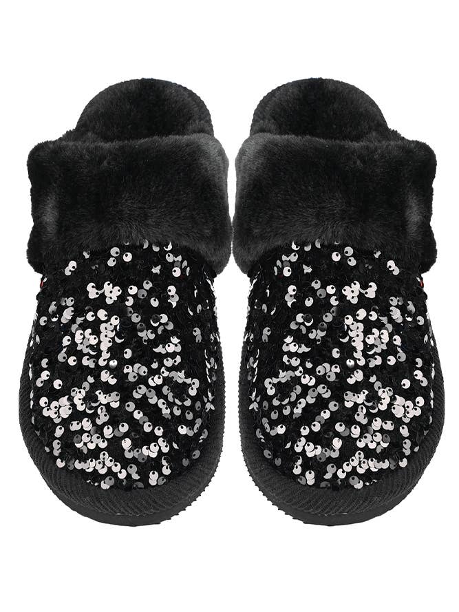 Hana - Wholesale Slippers - Women's - C.C Sequin Cuff Winter Slippers3