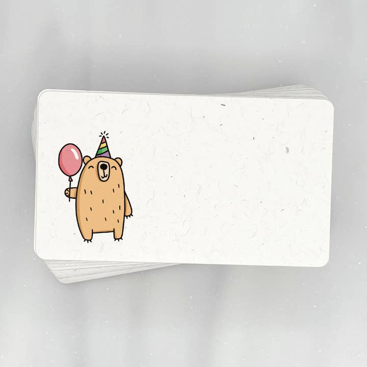 Party Animals (ours) - Mini-cartes de correspondance (lot de 56) pour la vente par Lemon Doodle