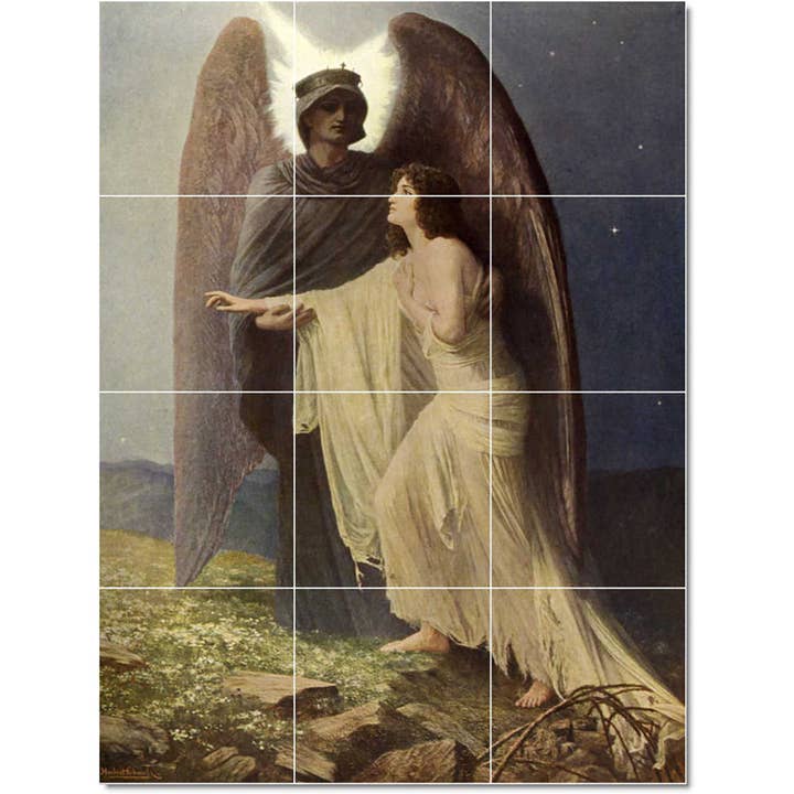 Picture-Tiles.com - Wholesale Wall tile - Angels Ceramic Wall Tile Mural - The Great Awakening