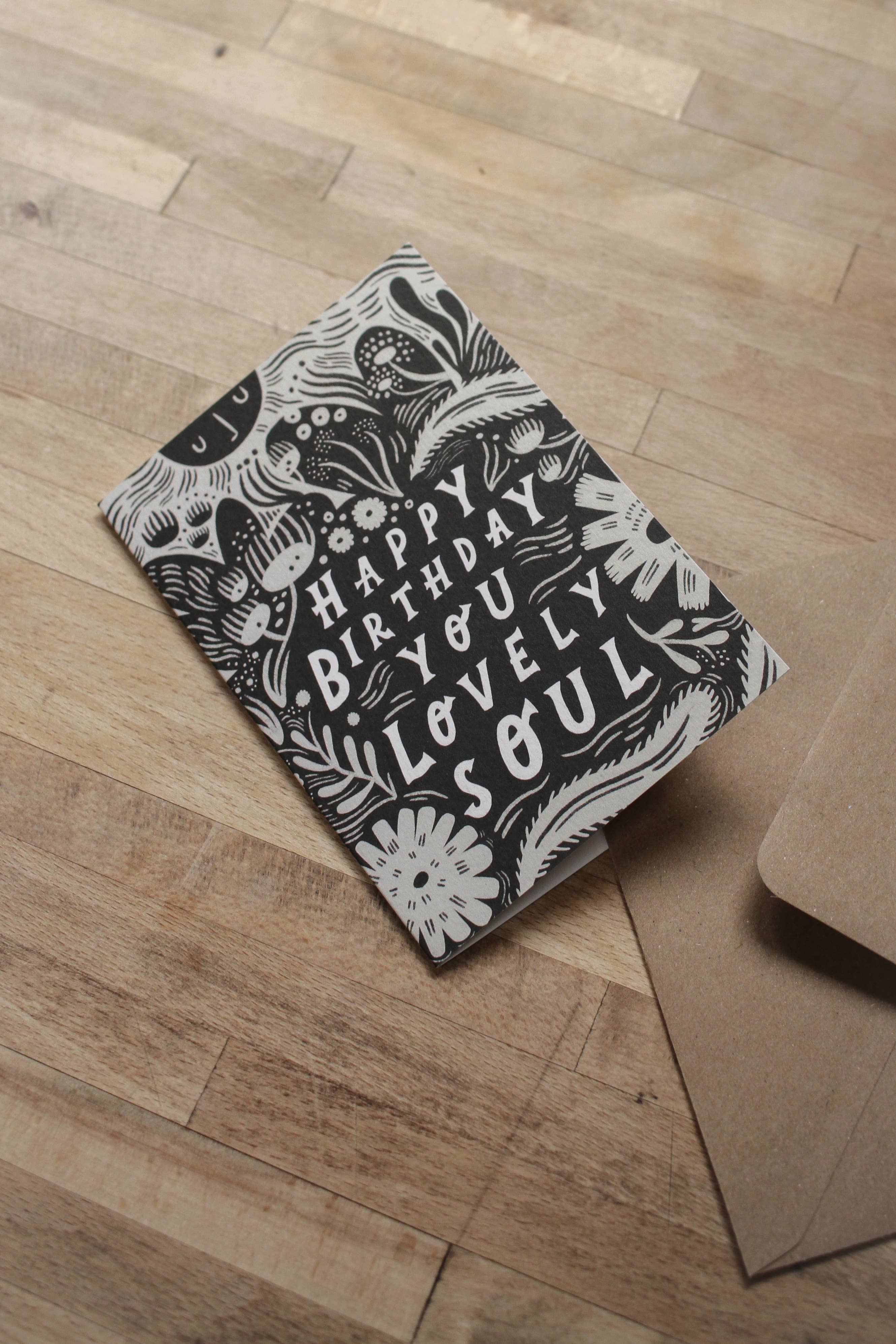 Lauren Marina - Wholesale Birthday Card - 'Happy Birthday You Lovely Soul' Birthday Card1