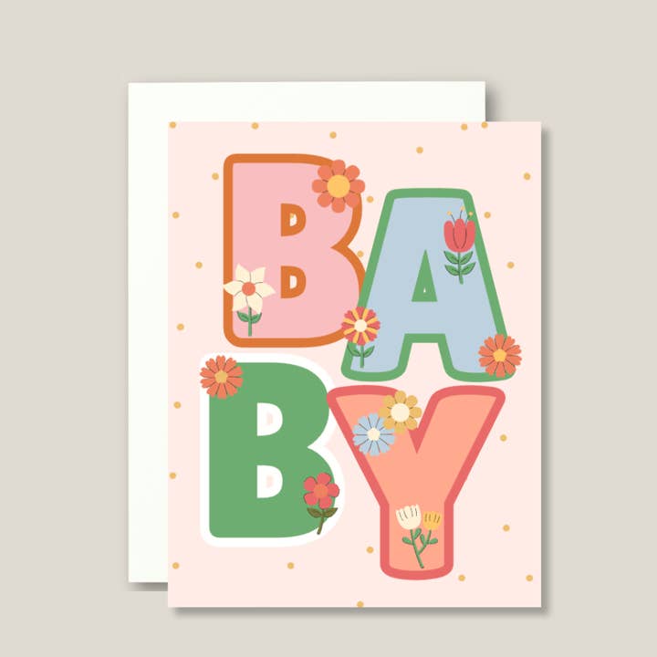 BABY floral | Baby Shower Card for wholesale by Pretty Pages