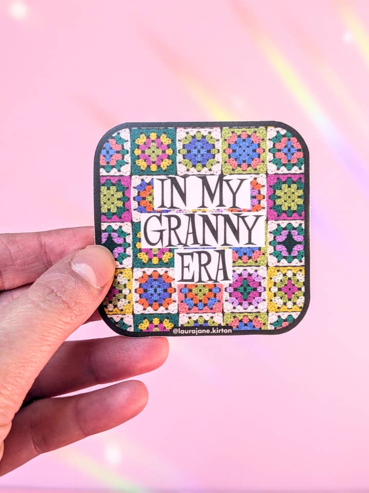 In My Granny Era Vinyl Sticker for wholesale by Laura Jane Kirton