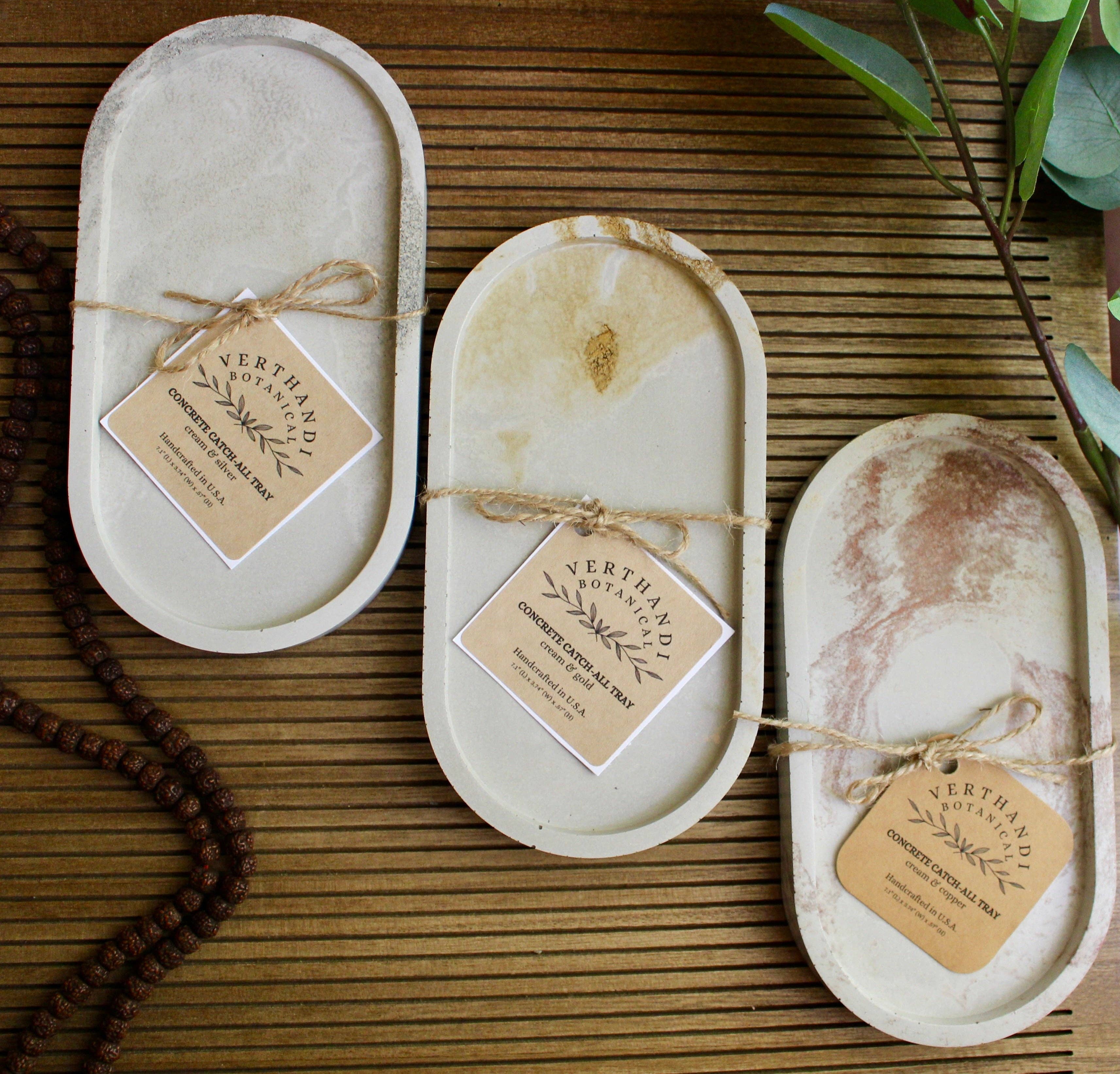 Verthandi Botanical - Wholesale Decorative Tray - CONCRETE OVAL TRAY3