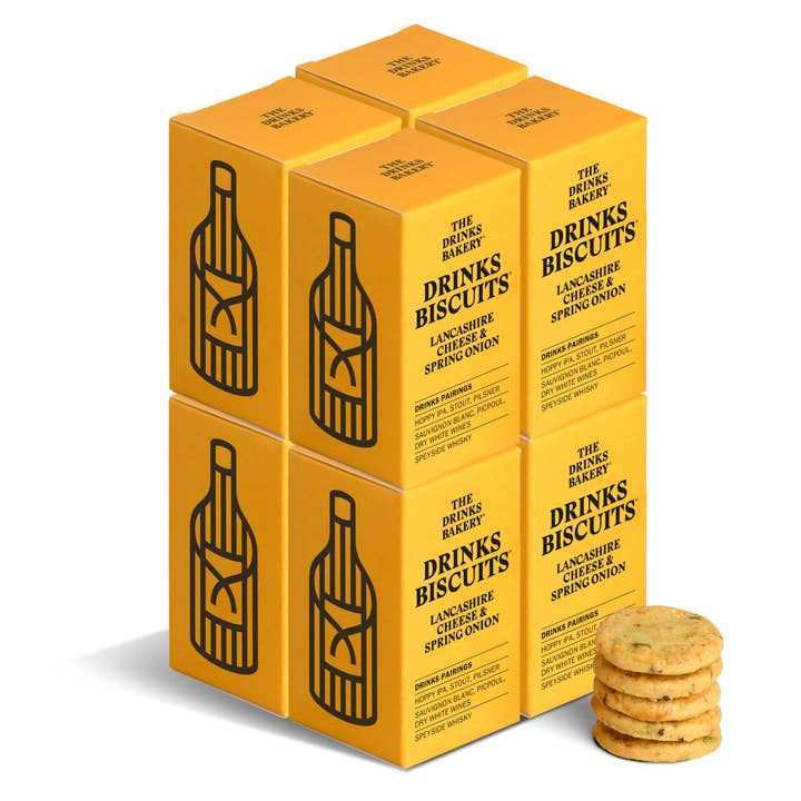 The Drinks Bakery – Engroshandel Cookie – Drikkevarer Kiks - Lancashire ost & forårsløg 36g