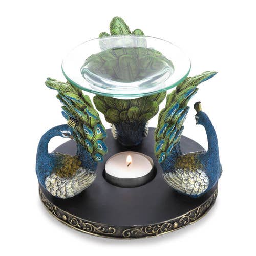 Peacock Plume Oil Warmer for wholesale by Zingz Home