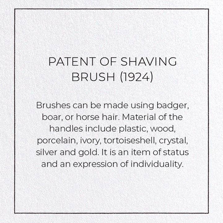 Ezen Trade - Wholesale Everyday greeting card - PATENT OF SHAVING BRUSH (1924): Greeting Card3