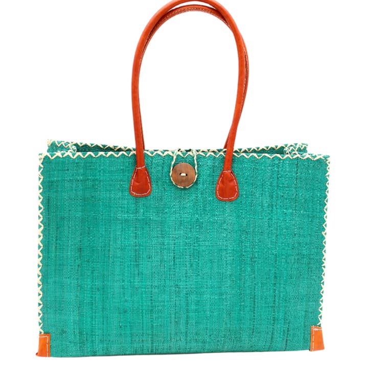 Shebobo - Wholesale Shoulder Bag - Unisex - Zafran Solid Straw Beach Bag