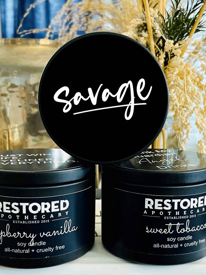 Savage- Boîte de voyage noire pour la vente par Restored Apothecary