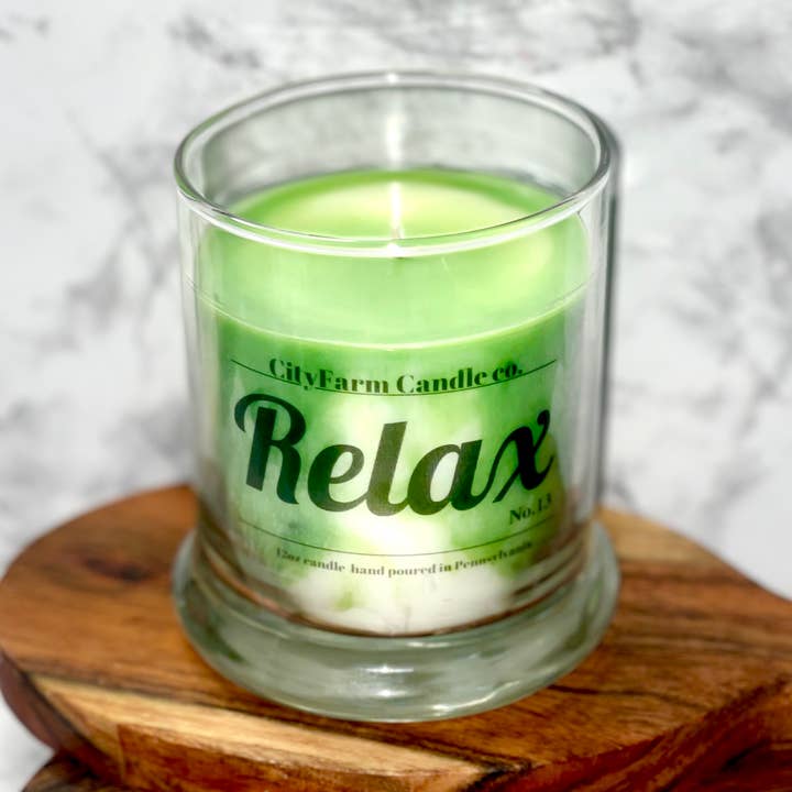 relax (peppermint &eucalyptus) for wholesale by City Farm Candle Co