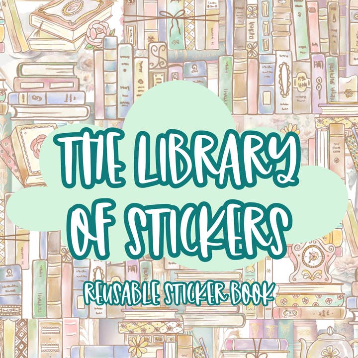Library of Stickers Reusable Sticker Book for wholesale by Sprinkles Studios