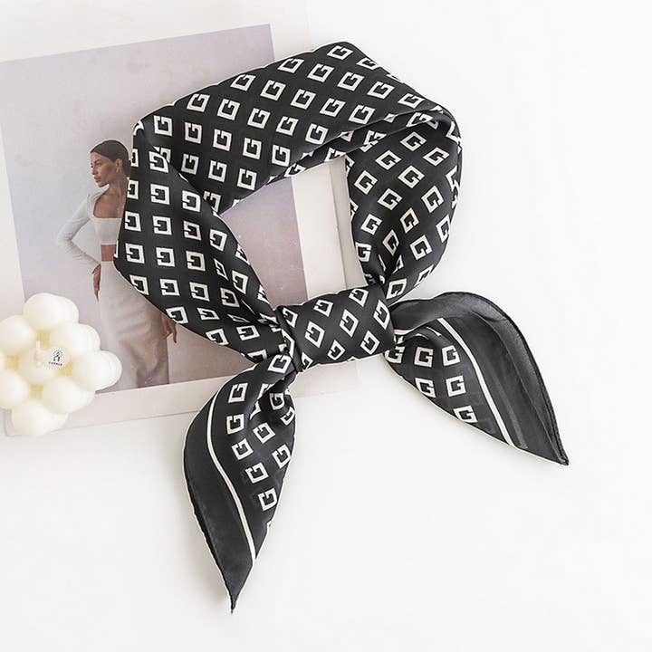 ACCITY - Wholesale Scarf - Women's - Chic Silk Square Scarf, Versatile Headscarf & Shaw_CWASC0507