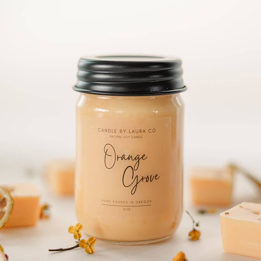 Candles By Laura - Wholesale Jar/Filled Candle - Orange Grove Soy Jar Candle4