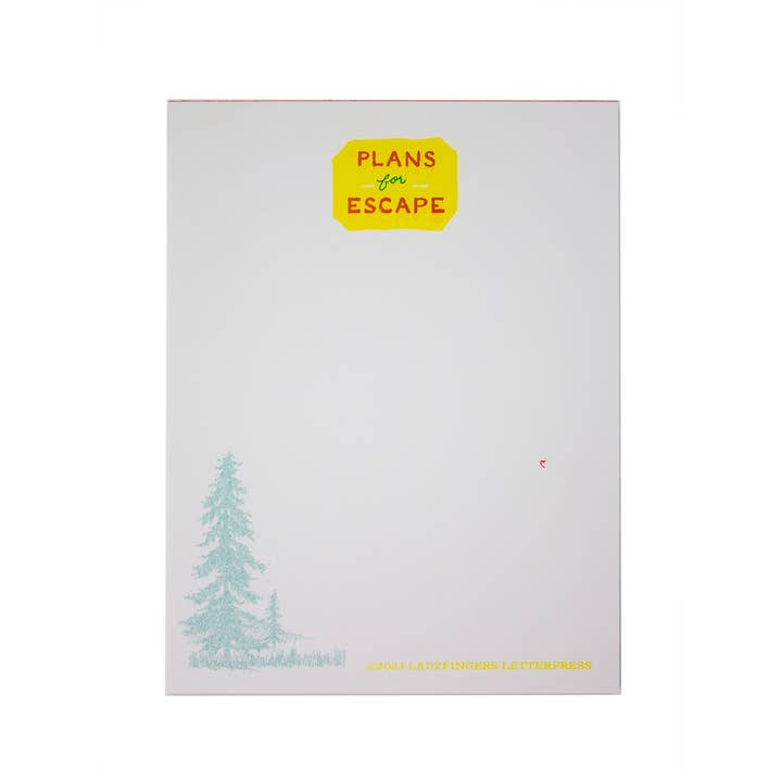 Ladyfingers Letterpress - Wholesale Notepad - Plans for Escape Risograph Notepad4