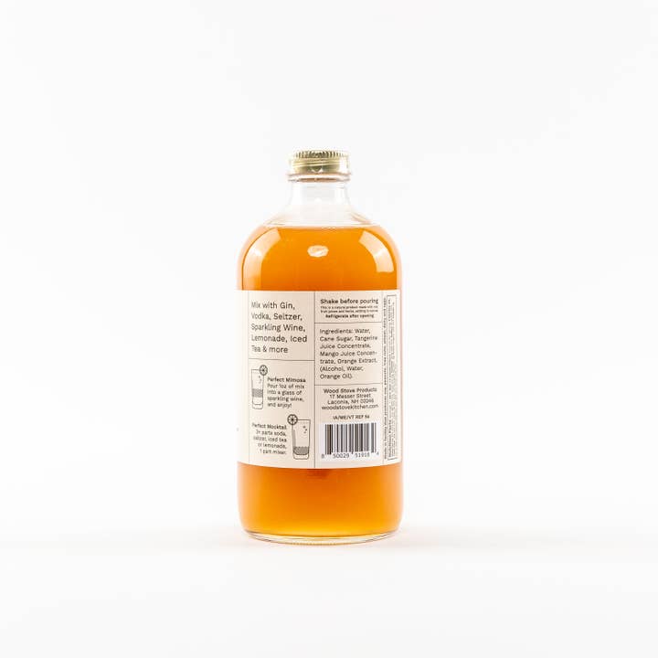 Wood Stove Kitchen - Wholesale Cocktail Mix/Syrup - Mimosa Mixer w/ Tangerine & Mango for Cocktails and Mocktails, 16 fl oz