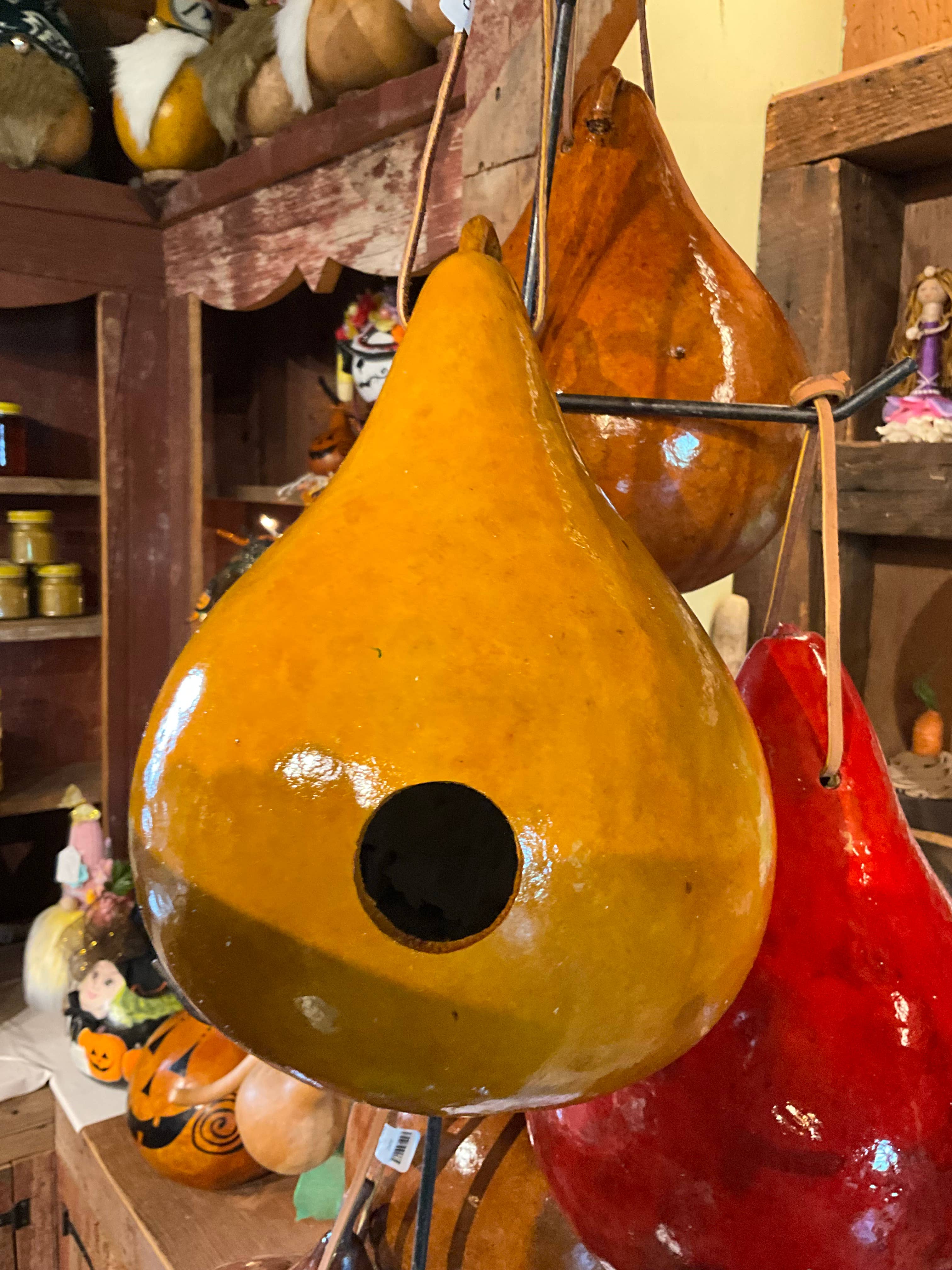 YellowSeventeen – wholesale Bird house – Gourd Birdhouse Stained 7 Colors Case of 1013