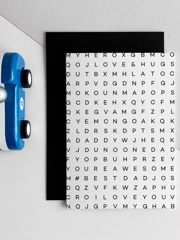 FATHER’S DAY Word Search Card for wholesale by HELLO TIME