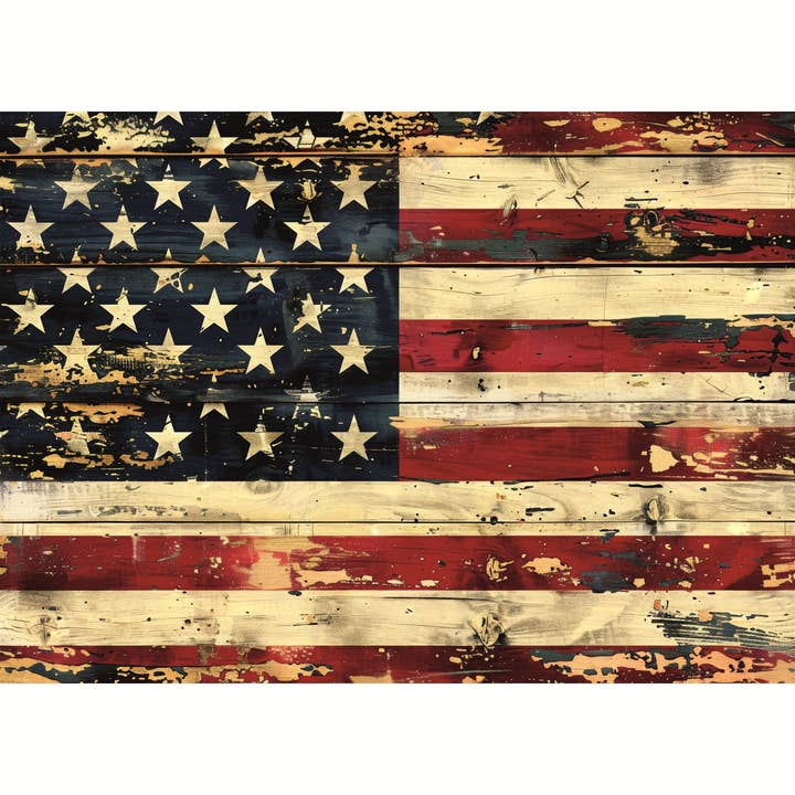 Papier de riz drapeau américain en détresse, 11,5 x 16 pouces (A3+) pour la vente par Craft Kreatively