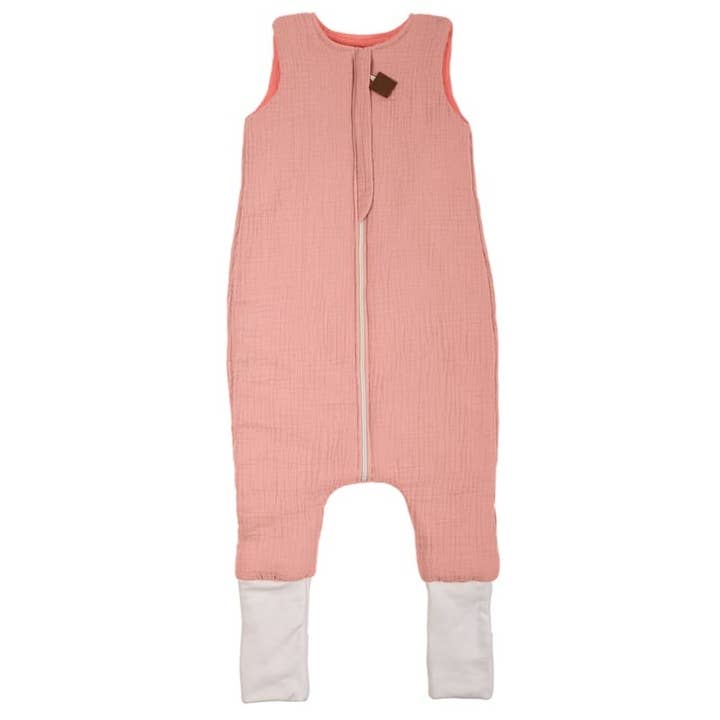 Dubbelzijdige biologische mousseline slaapzak voor pasgeborenen, roze, maat S voor wholesale door Hi Little One