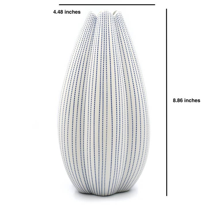 Art Floral Trading LLC - Venta al por mayor Floreros - Jarrón de porcelana Champa L hecho a mano 1266W261