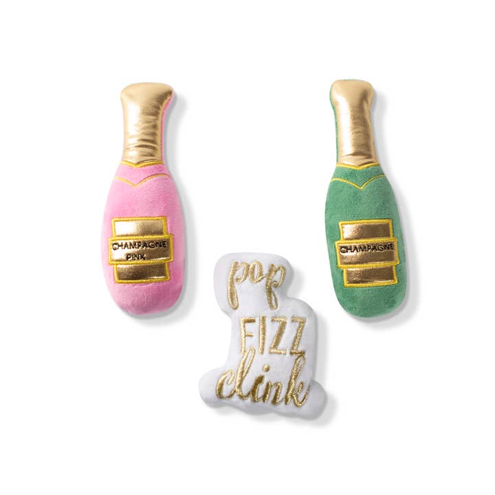 3 Piece Small Dog Toy Set - Champagne for wholesale by Petshop by Fringe Studio