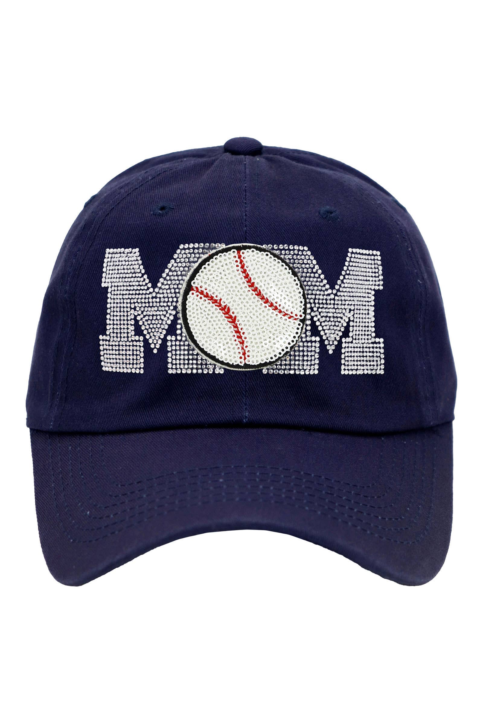 Cap Zone - Wholesale Baseball Cap - Women's - Baseball Mom Bling Rhinestone Cotton Polo Cap12