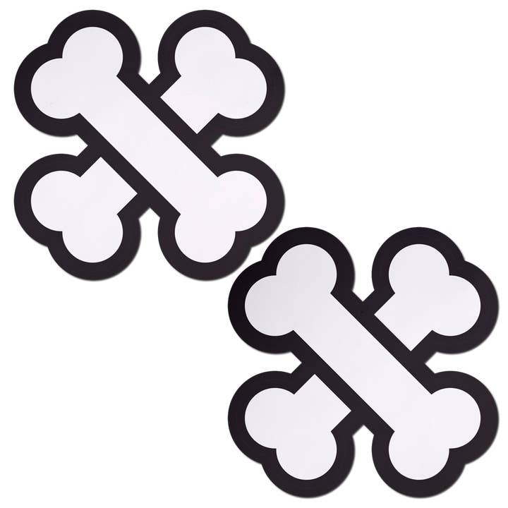 White Crossbone Breast Pasties by Pastease® for wholesale by Pastease®