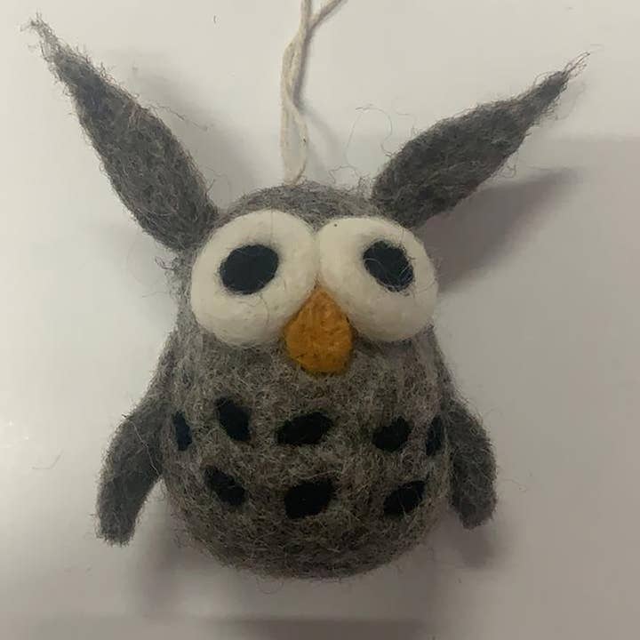 cerruti home - Wholesale Ornament - Felted Wool "Rockefeller Owl" ornament