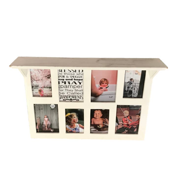Wilco Home - Wholesale Picture Frame - Chesapeake Collage 8 Photo Wall Frame Display Shelf