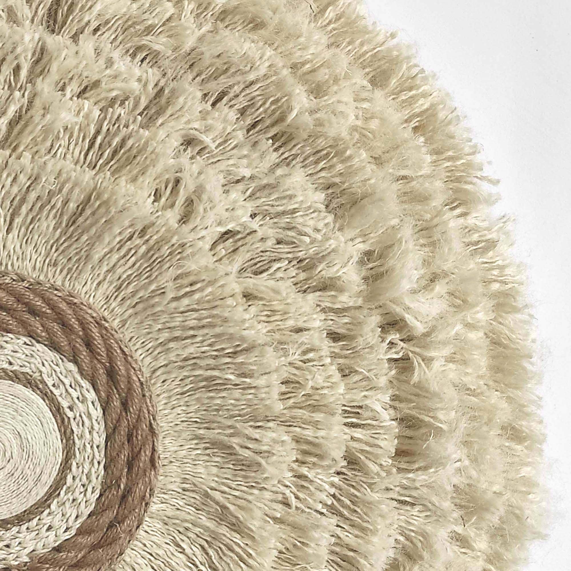 JuteExtravaganza - Wholesale Wall Accent - Large Ivory White Juju Hat Wall Hanging Decor 80cm5