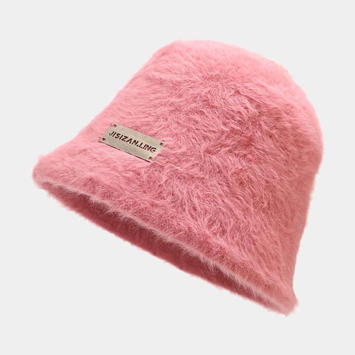 Dipped Shop - Wholesale Bucket Hat - Women's - Soft Solid Color Fuzzy Warm Bucket Hat DP25F64910