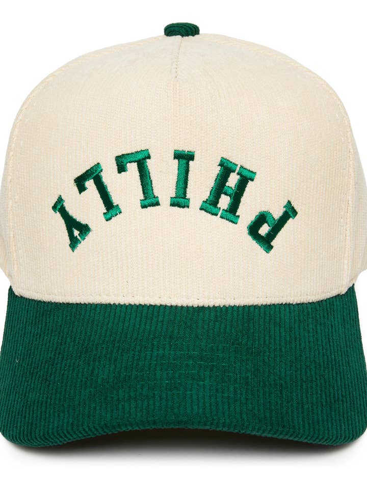 2-Tone Fløjlshat - Philly (På hovedet) - Grøn for engroshandel hos Funky Junque