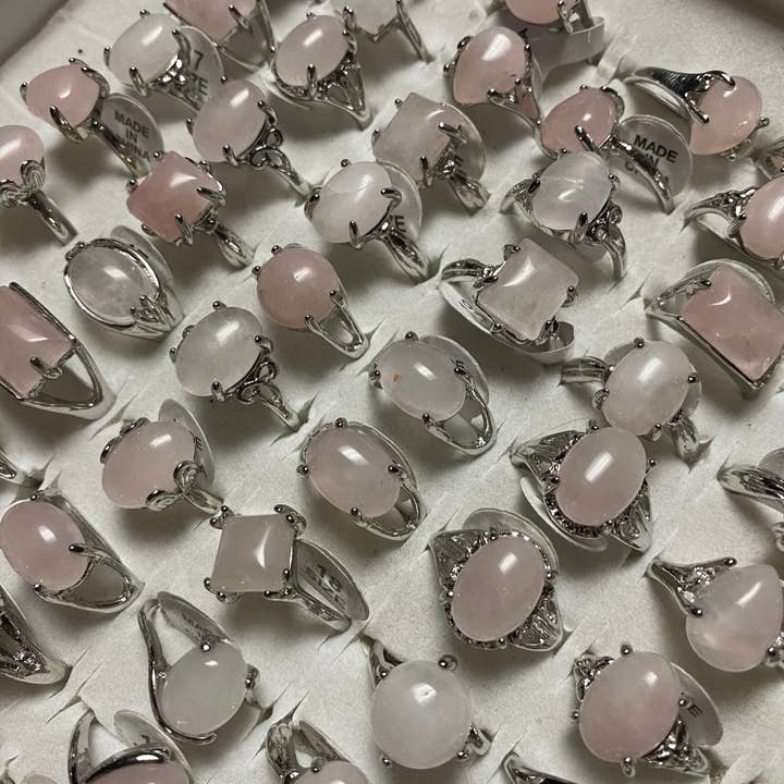 Moon River Designs - Wholesale Cocktail/Statement Ring - Bulk Crystal Rings Rings Bulk Set Crystal Rings Fitted