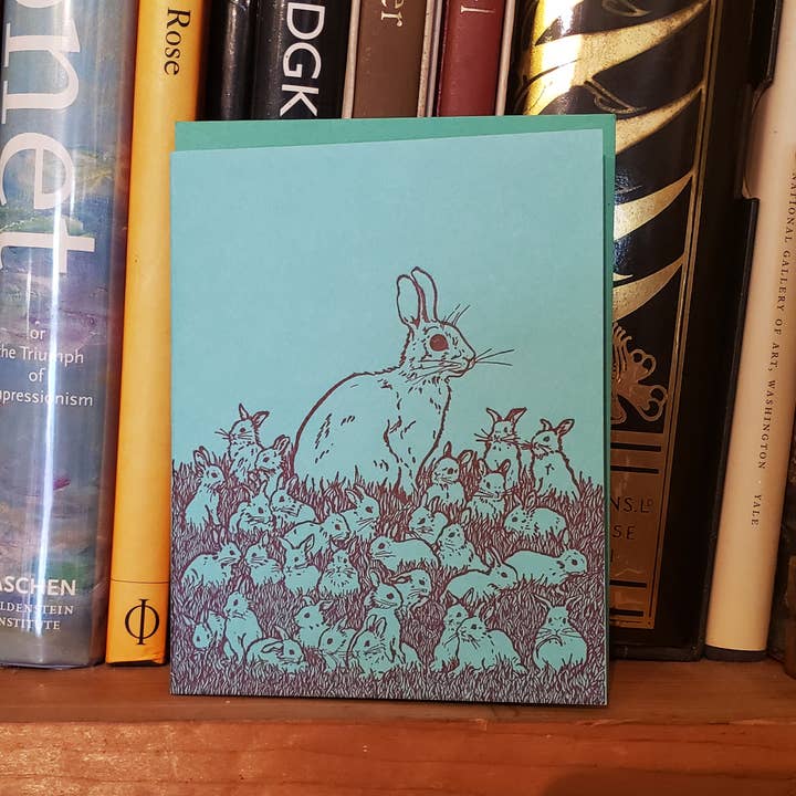 Dandy Lion Press - Wholesale Easter Card - Spring Bunnies Letterpress Card3
