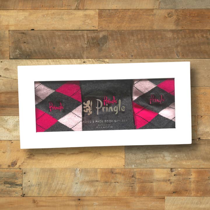 Pringle of Scotland Ladies Socks 3-Pack Gift Box for wholesale by Pringle of Scotland