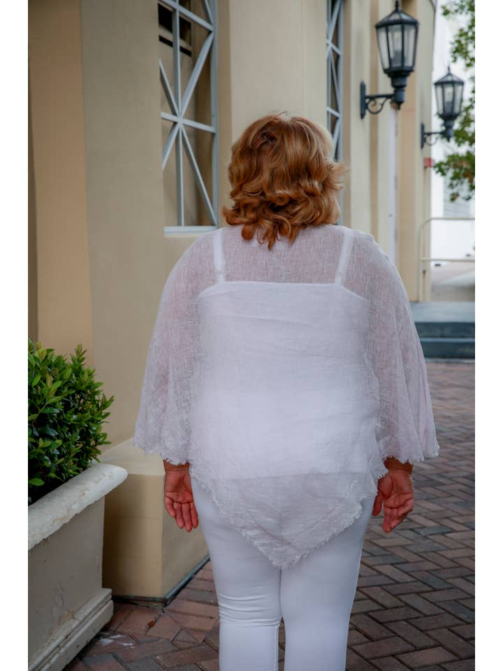 VIKOLINO – Großhandel Poncho – Damen – Leinen-Durchsichtiger (Gaze) Poncho13