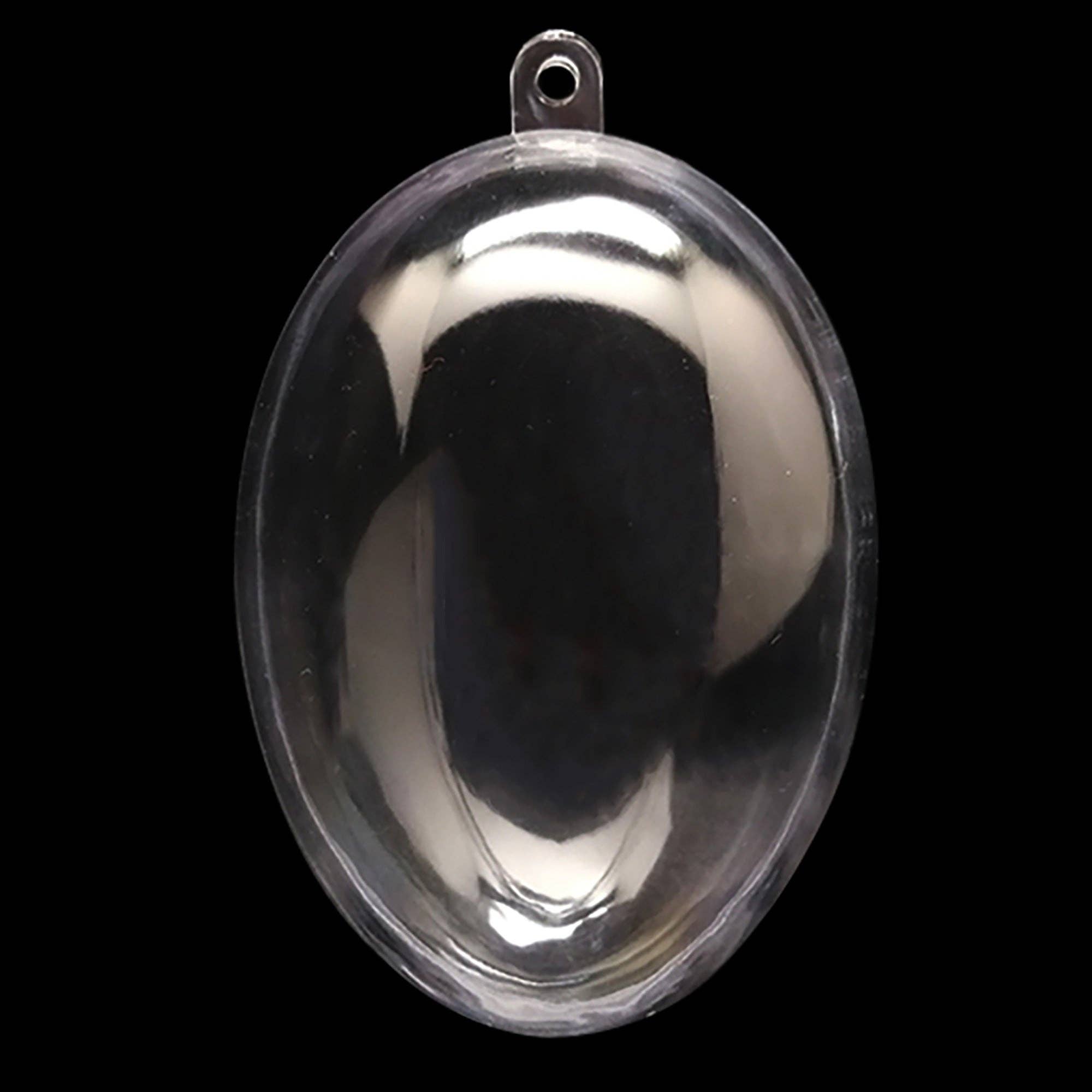 BestPysanky - Vendita all'ingrosso Statuette decorative - Set di 3 ornamenti a forma di uova in plastica trasparente da 4,35 pollici (100 mm)4