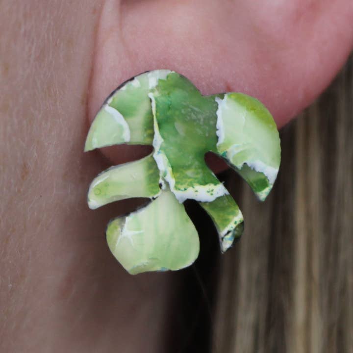 Fern and Arrow co. - Wholesale Jewelry Set - Plants lovers stud pack- Polymer clay stud earrings1