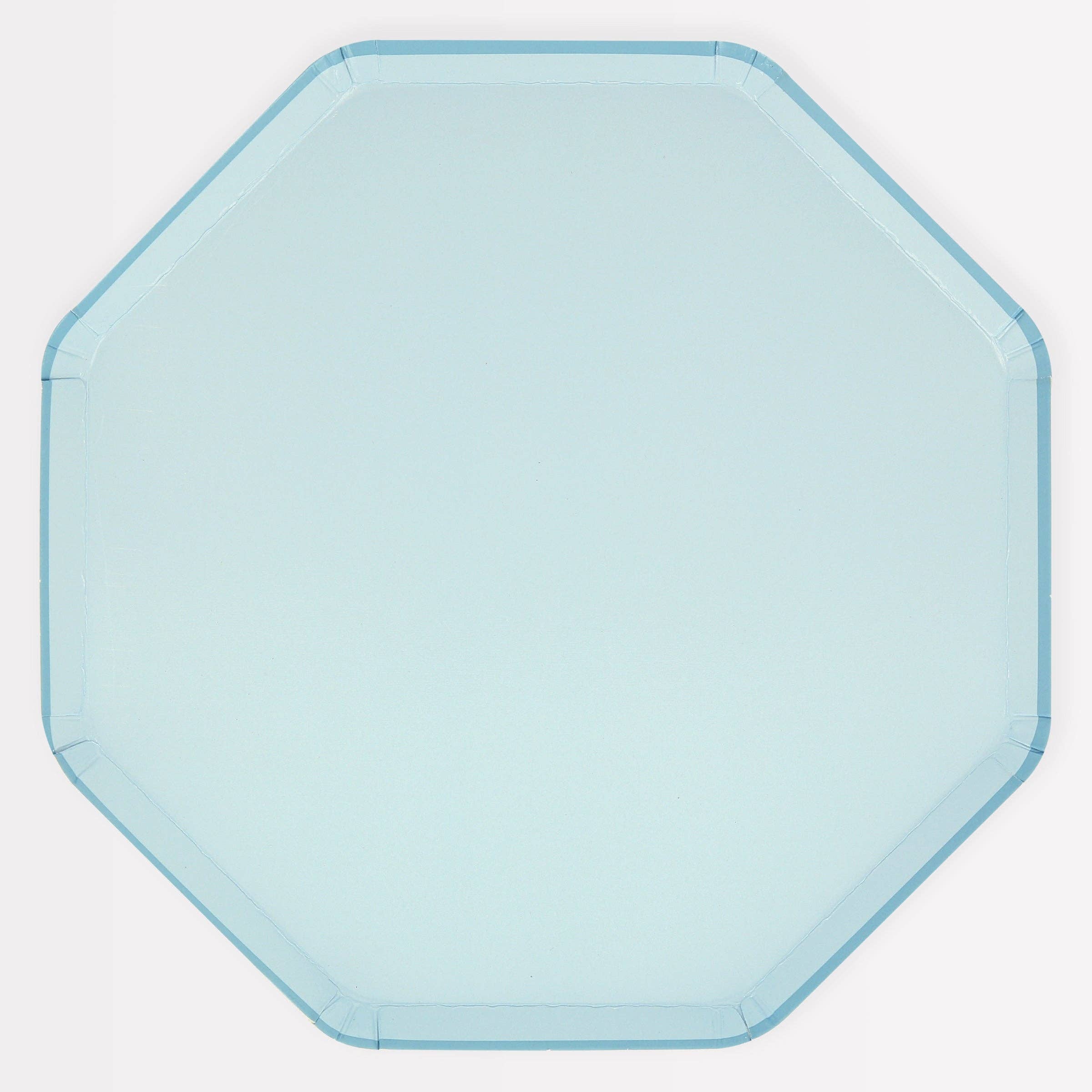 Meri Meri – wholesale Disposable plate – Summer Sky Blue Dinner Plates0