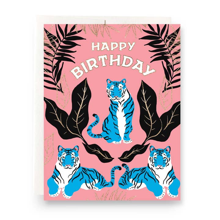 Antiquaria – wholesale Birthday card – Tiger Birthday Greeting Card0