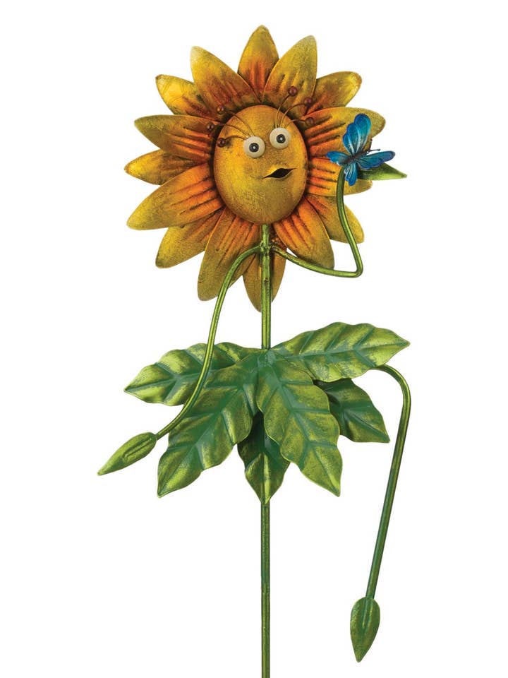 Be Jolly Garden Stake - Sunflower for wholesale by Regal Art & Gift